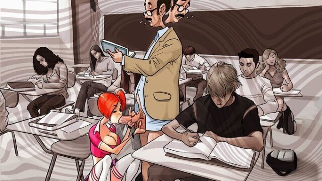 Art Of Jaguar Comics Classroom Blowjob